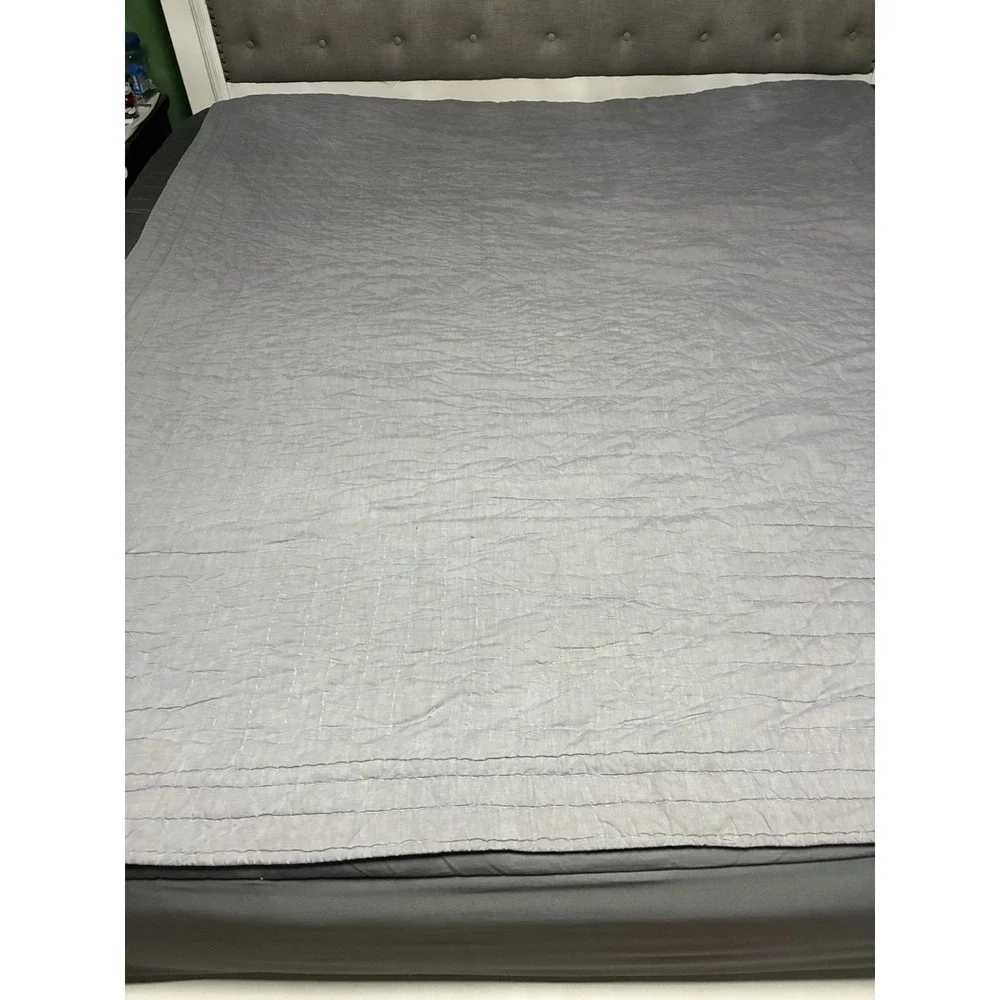 Pottery Barn Full/Queen Sports Theme Quilt Reverse Blue